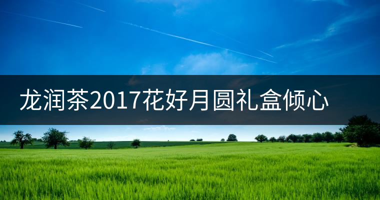 龍潤(rùn)茶2017花好月圓禮盒傾心登場(chǎng)，中秋有它才算團(tuán)圓！