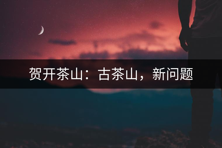 賀開(kāi)茶山：古茶山，新問(wèn)題