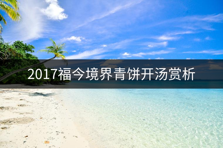 2017福今境界青餅開湯賞析 2017福今境界青餅開湯賞析