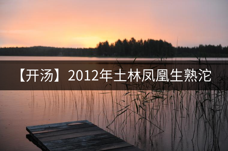 【開湯】2012年土林鳳凰生熟沱！