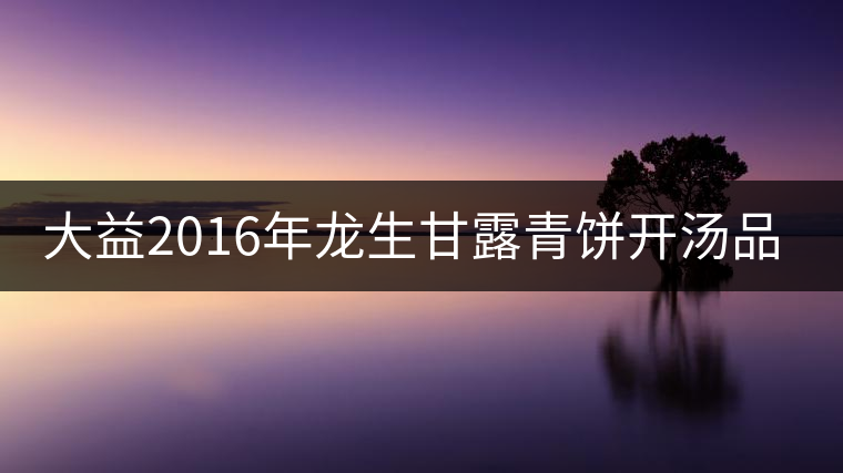大益2016年龍生甘露青餅開湯品鑒