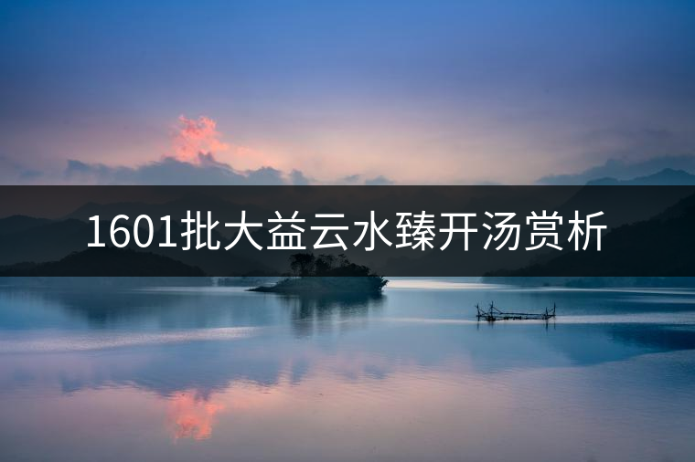 1601批大益云水臻開(kāi)湯賞析