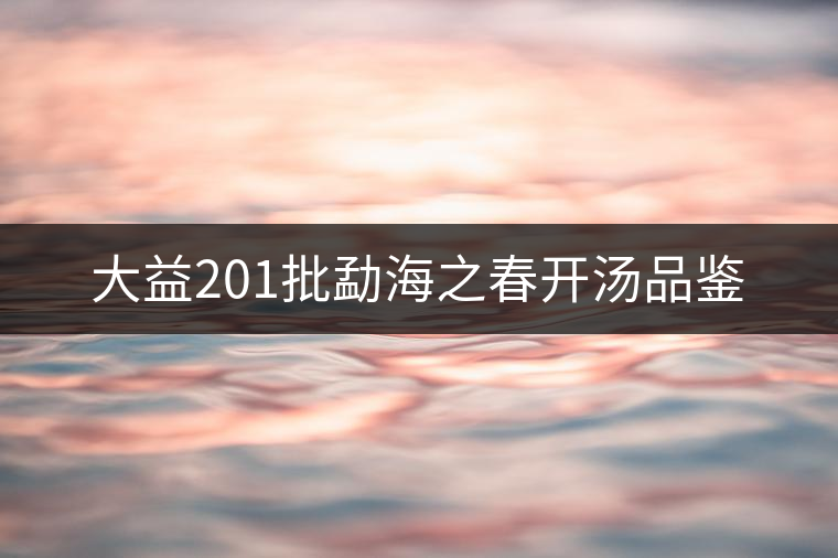 大益201批勐海之春開(kāi)湯品鑒