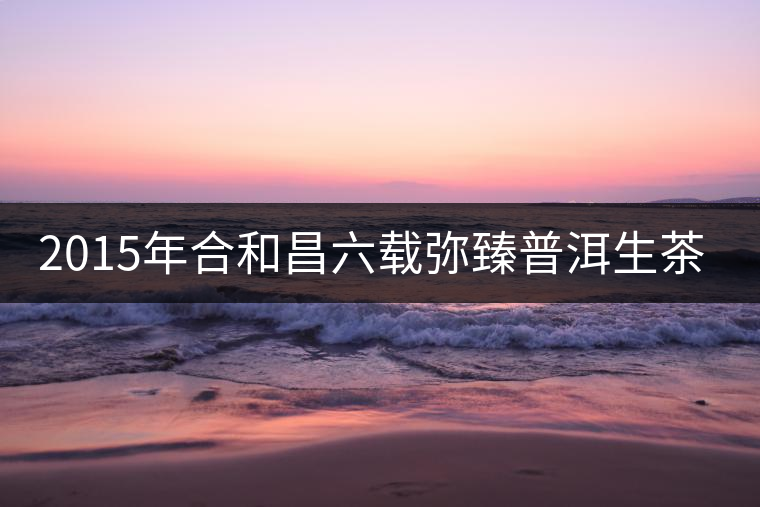 2015年合和昌六載彌臻普洱生茶開湯品鑒