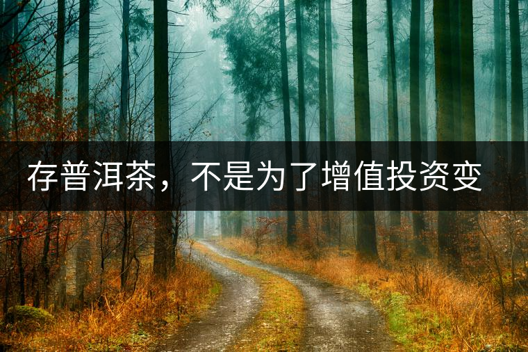 存普洱茶，不是為了增值投資變現(xiàn)，而是為了自己以后有純正的