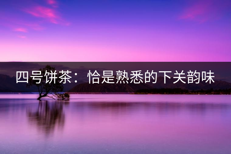 四號餅茶：恰是熟悉的下關(guān)韻味