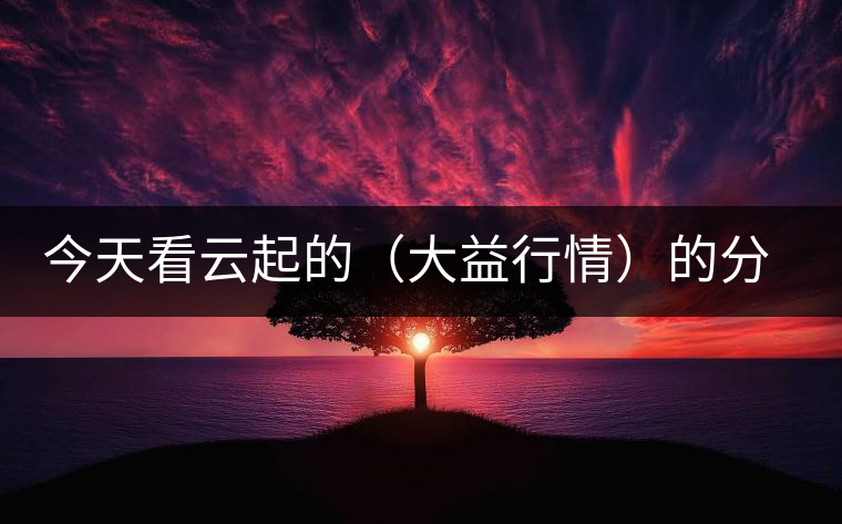 今天看云起的（大益行情）的分析報(bào)告，感受如下；轉(zhuǎn)化什么