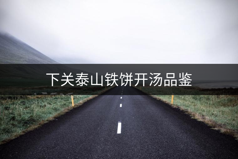 下關(guān)泰山鐵餅開(kāi)湯品鑒