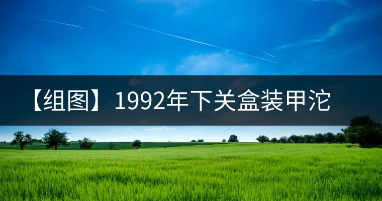 【組圖】1992年下關(guān)盒裝甲沱開湯