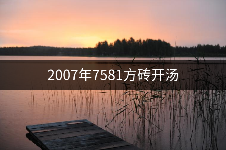 2007年7581方磚開(kāi)湯