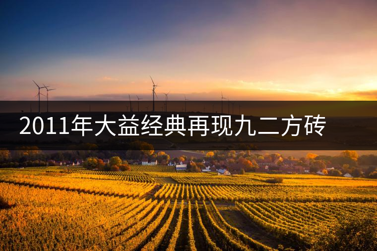 2011年大益經(jīng)典再現(xiàn)九二方磚（生茶）開湯