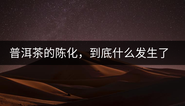 普洱茶的陳化，到底什么發(fā)生了哪些變化？