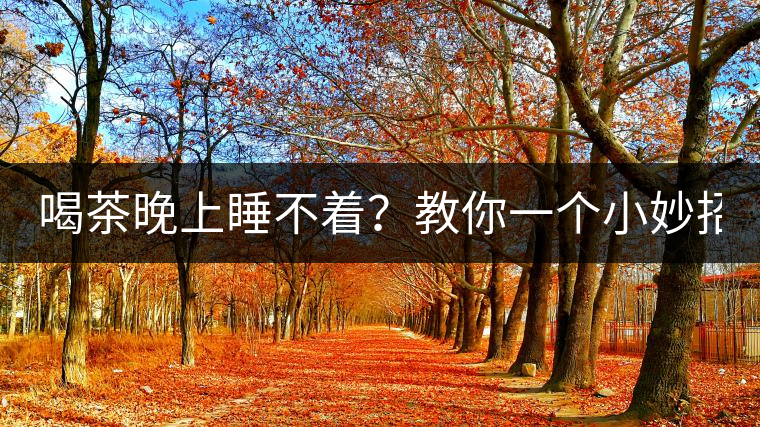 喝茶晚上睡不著？教你一個小妙招！