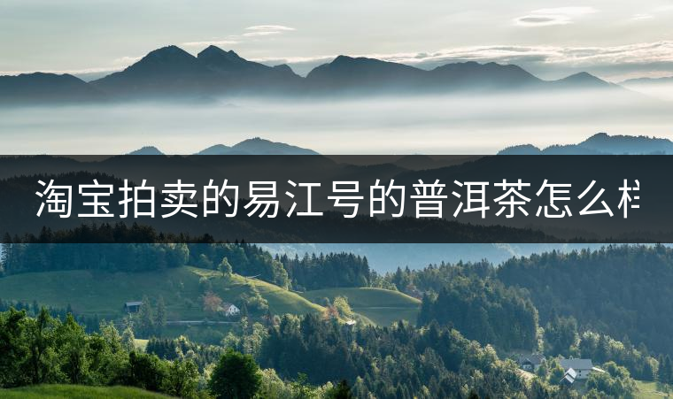 淘寶拍賣的易江號的普洱茶怎么樣？