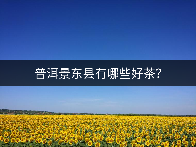 普洱景東縣有哪些好茶？