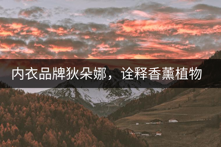 內(nèi)衣品牌狄朵娜，詮釋香薰植物精油內(nèi)衣新潮流！