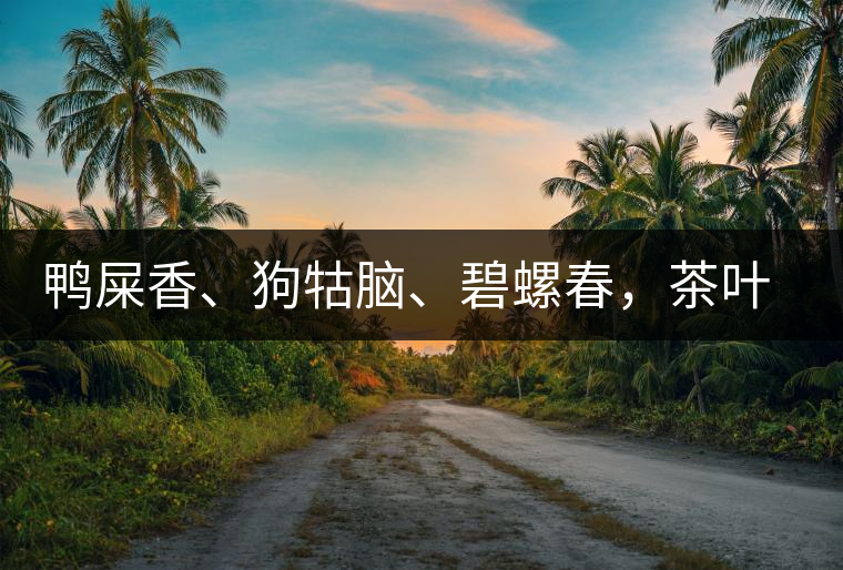鴨屎香、狗牯腦、碧螺春，茶葉到底是如何被命名的