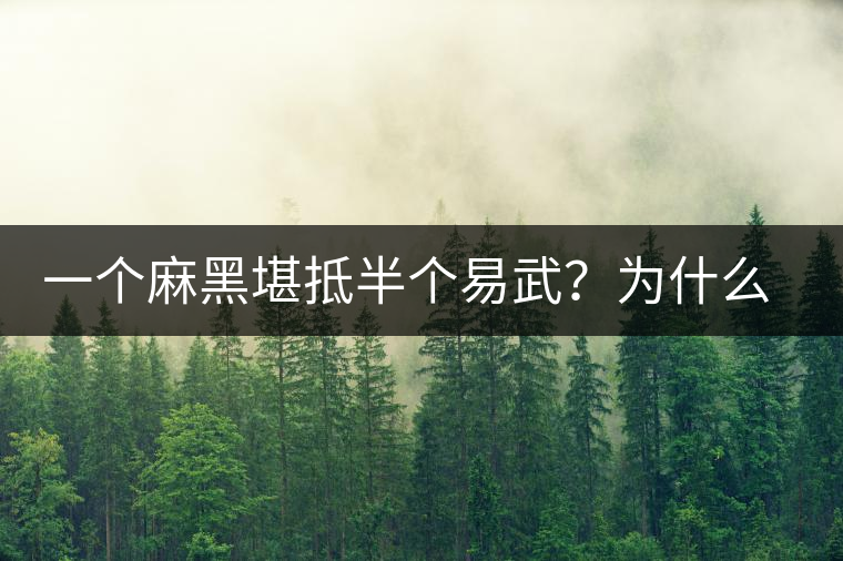 一個(gè)麻黑堪抵半個(gè)易武？為什么這么好喝？
