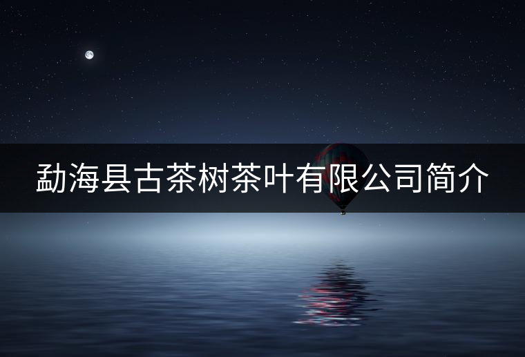 勐?？h古茶樹(shù)茶葉有限公司簡(jiǎn)介