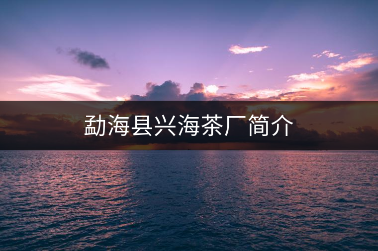 勐?？h興海茶廠簡(jiǎn)介