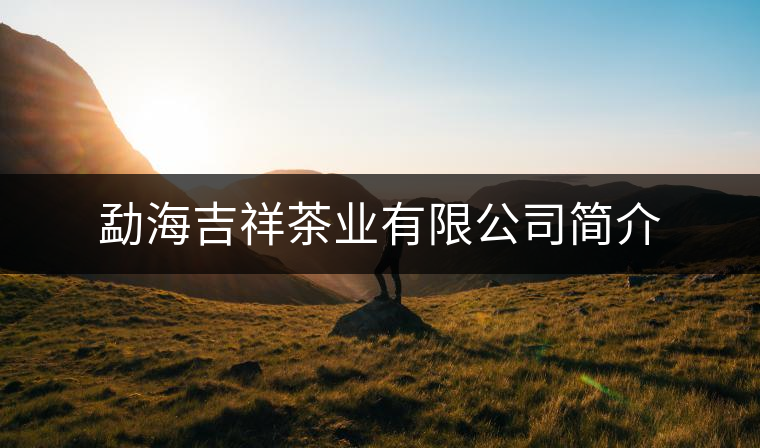 勐海吉祥茶業(yè)有限公司簡介 勐海吉祥茶業(yè)有限公司簡介
