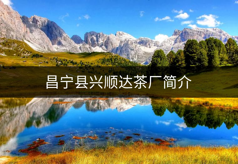 昌寧縣興順達(dá)茶廠簡(jiǎn)介