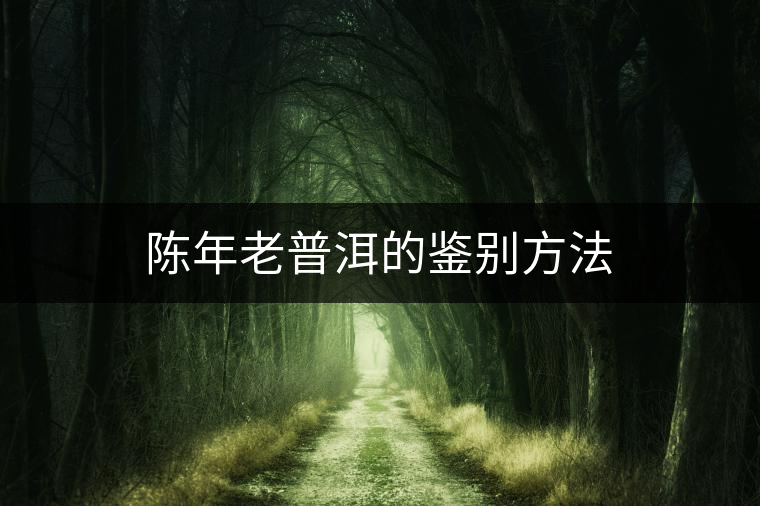 陳年老普洱的鑒別方法