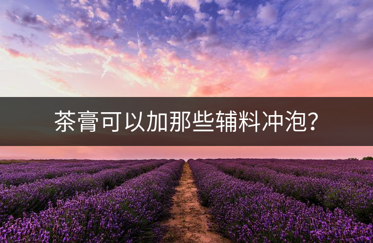 茶膏可以加那些輔料沖泡？