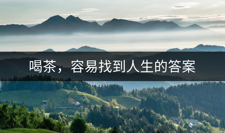喝茶，容易找到人生的答案