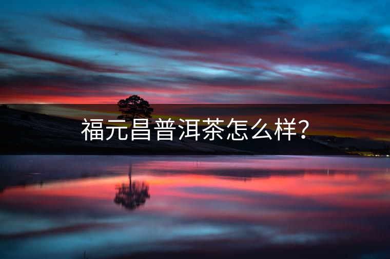 福元昌普洱茶怎么樣？