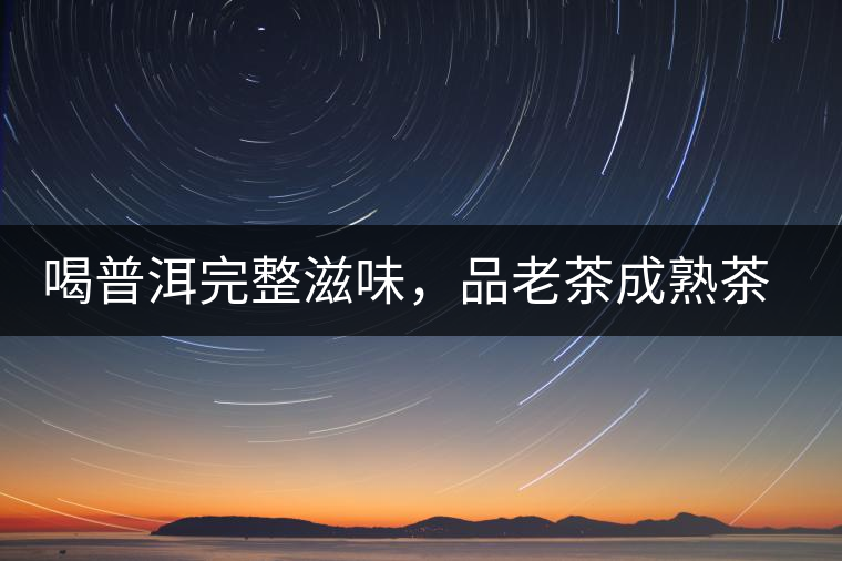 喝普洱完整滋味，品老茶成熟茶湯