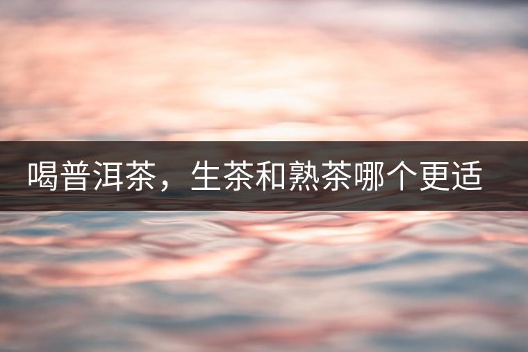 喝普洱茶，生茶和熟茶哪個更適合你？