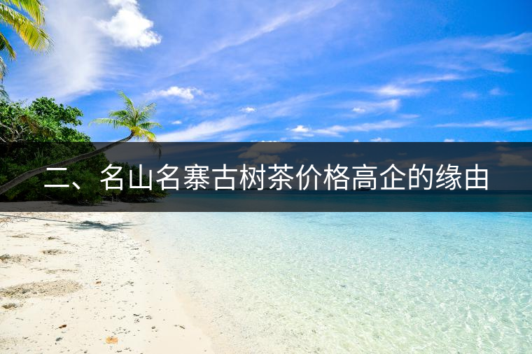 二、名山名寨古樹茶價格高企的緣由