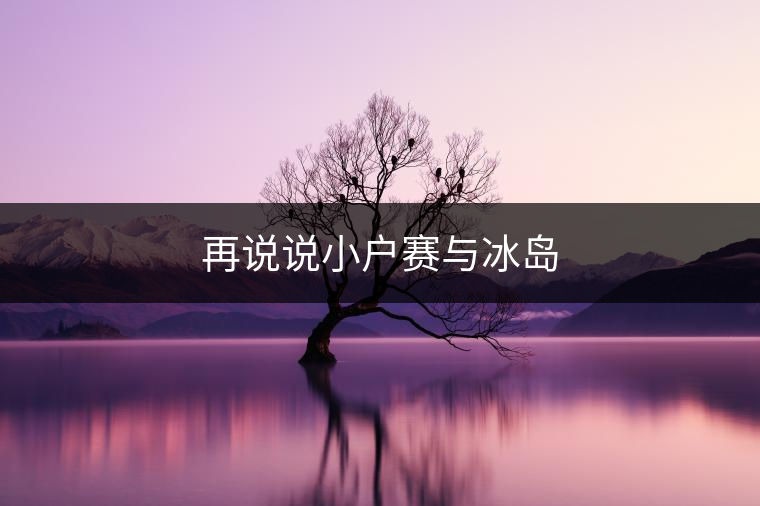 再說說小戶賽與冰島