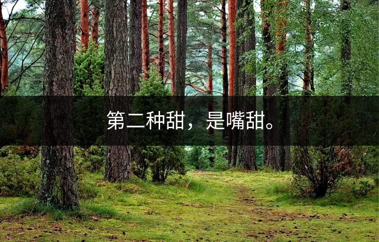 第二種甜，是嘴甜。