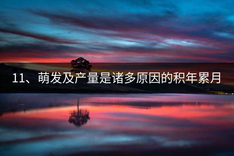 11、萌發(fā)及產(chǎn)量是諸多原因的積年累月的疊加。