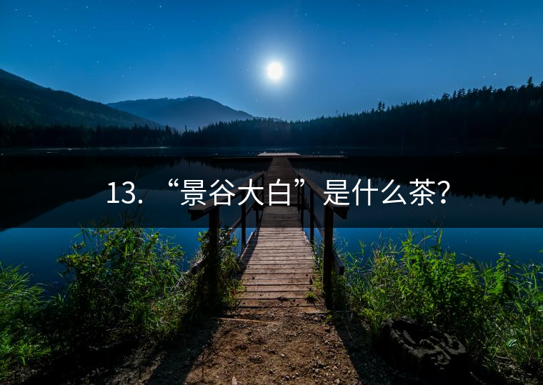 ? 13. “景谷大白”是什么茶？