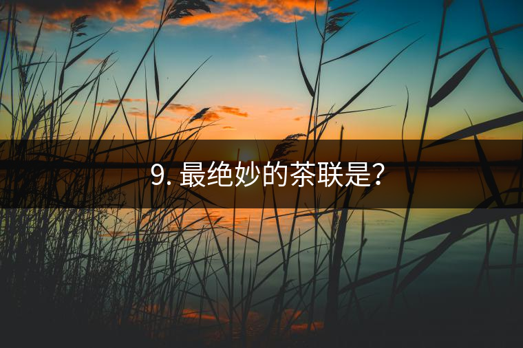 ? 9. 最絕妙的茶聯(lián)是？