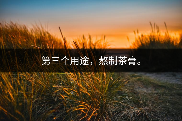 第三個(gè)用途，熬制茶膏。