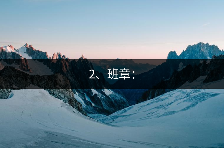 2、班章：