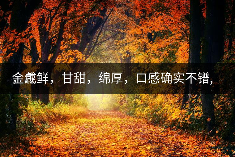 金色
，咸鮮，甘甜，綿厚，口感確實(shí)不鐠,還有上升空間。